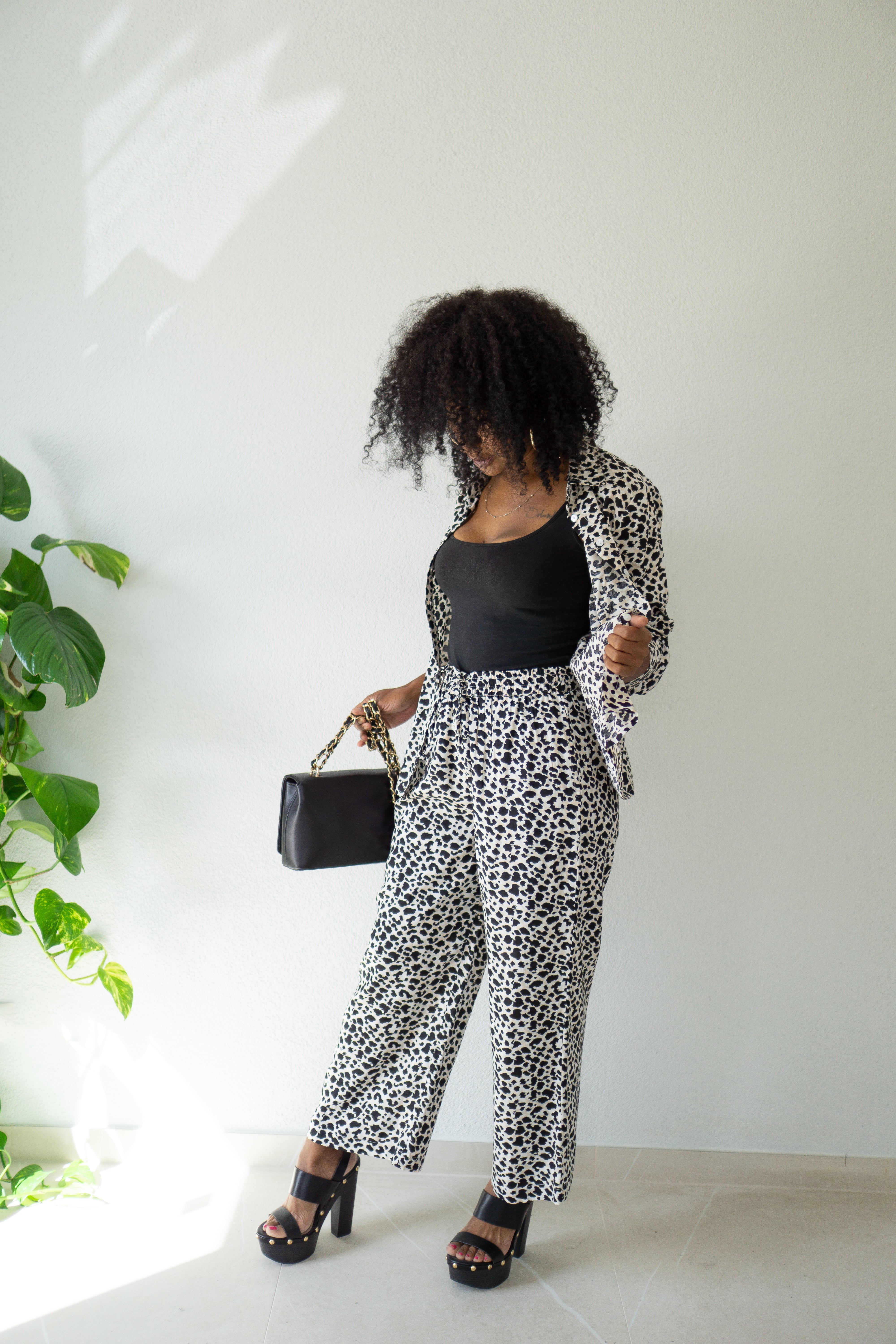 Leopard Luxe Lounge Zweiteiler-Set